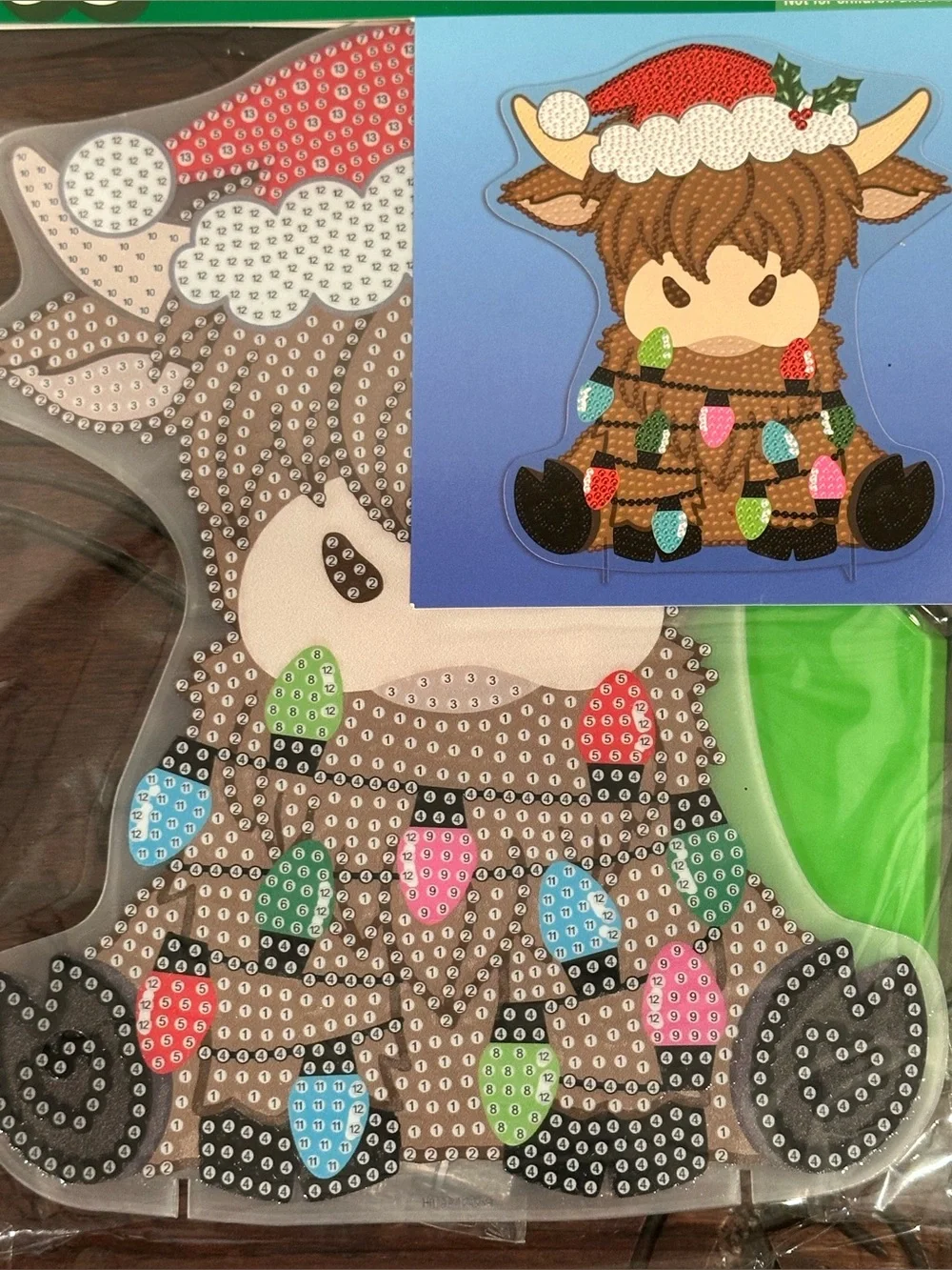 Creative Life Christmas Highland Cow Craft Diamond Art Kit